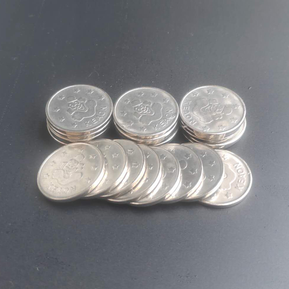 Coin Pusher Machine - 1000 Stück 24,2*1,85mm Edelstahl-Arcade-Spielmünzen Clown-Token als