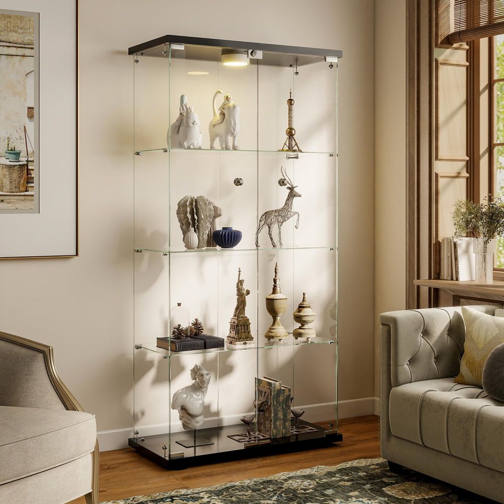 Vitrine mit LED-Beleuchtung un – Glass Cabinet Display Bewertung und Preis