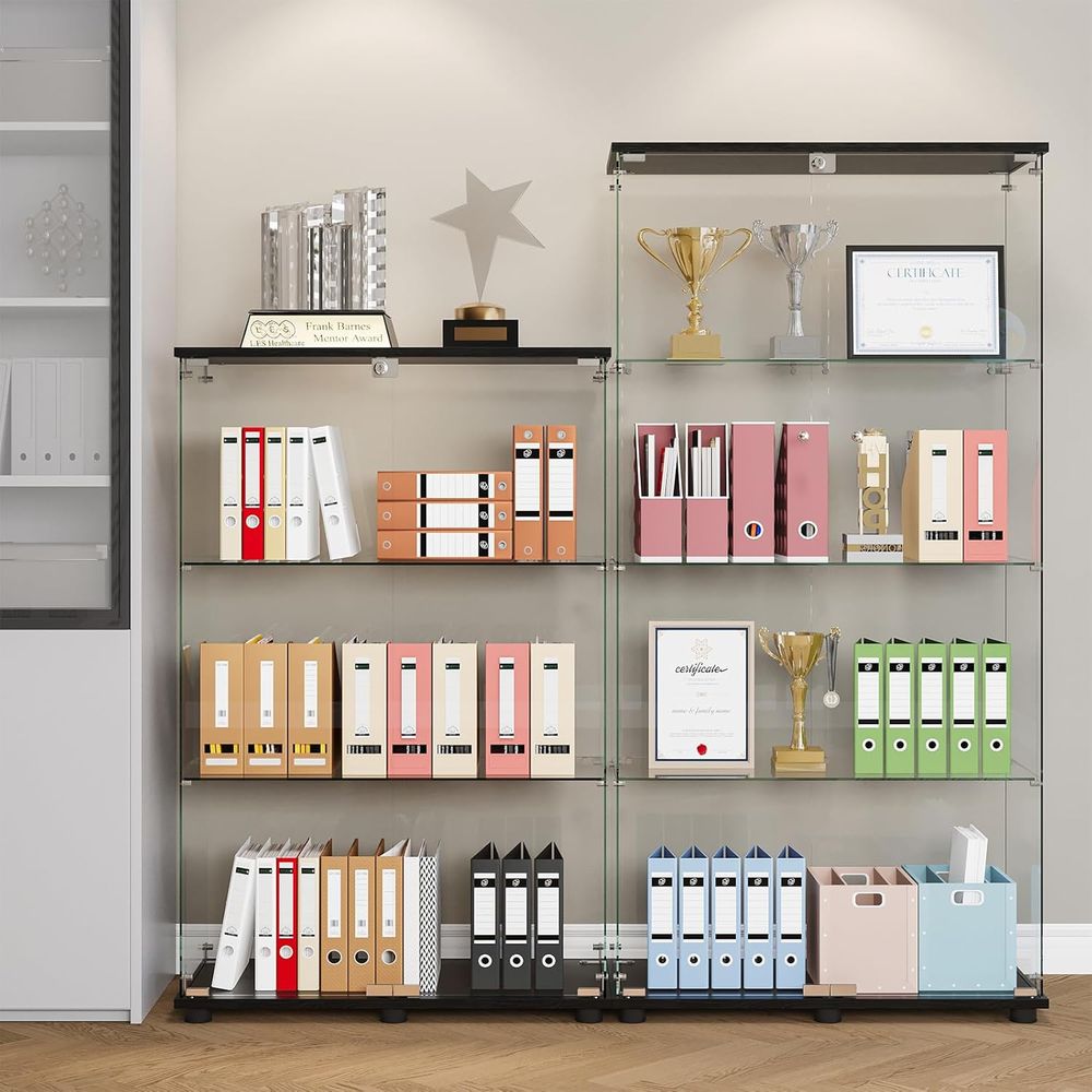 Glasvitrine mit 4 Regalen, Dop – Glass Cabinet Display Bewertung und Preis