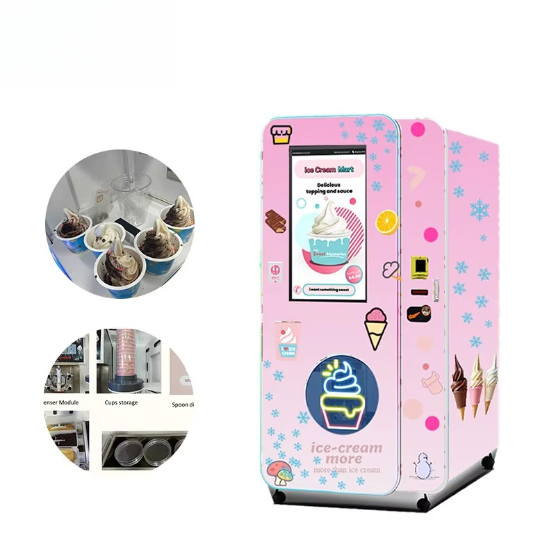 Maßgefertigte Softeis-Verkaufs – Popcorn Vending Machine Bewertung und Preis