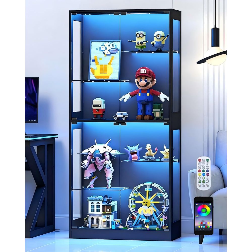 Vitrine mit Glastüren 69 Zoll, – Glass Cabinet Display Bewertung und Preis