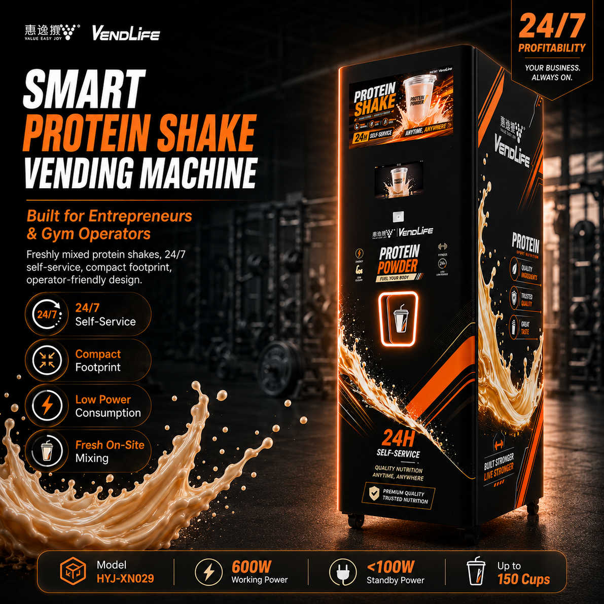 Fitness-Proteinpulver-Verkaufs – Popcorn Vending Machine Bewertung und Preis