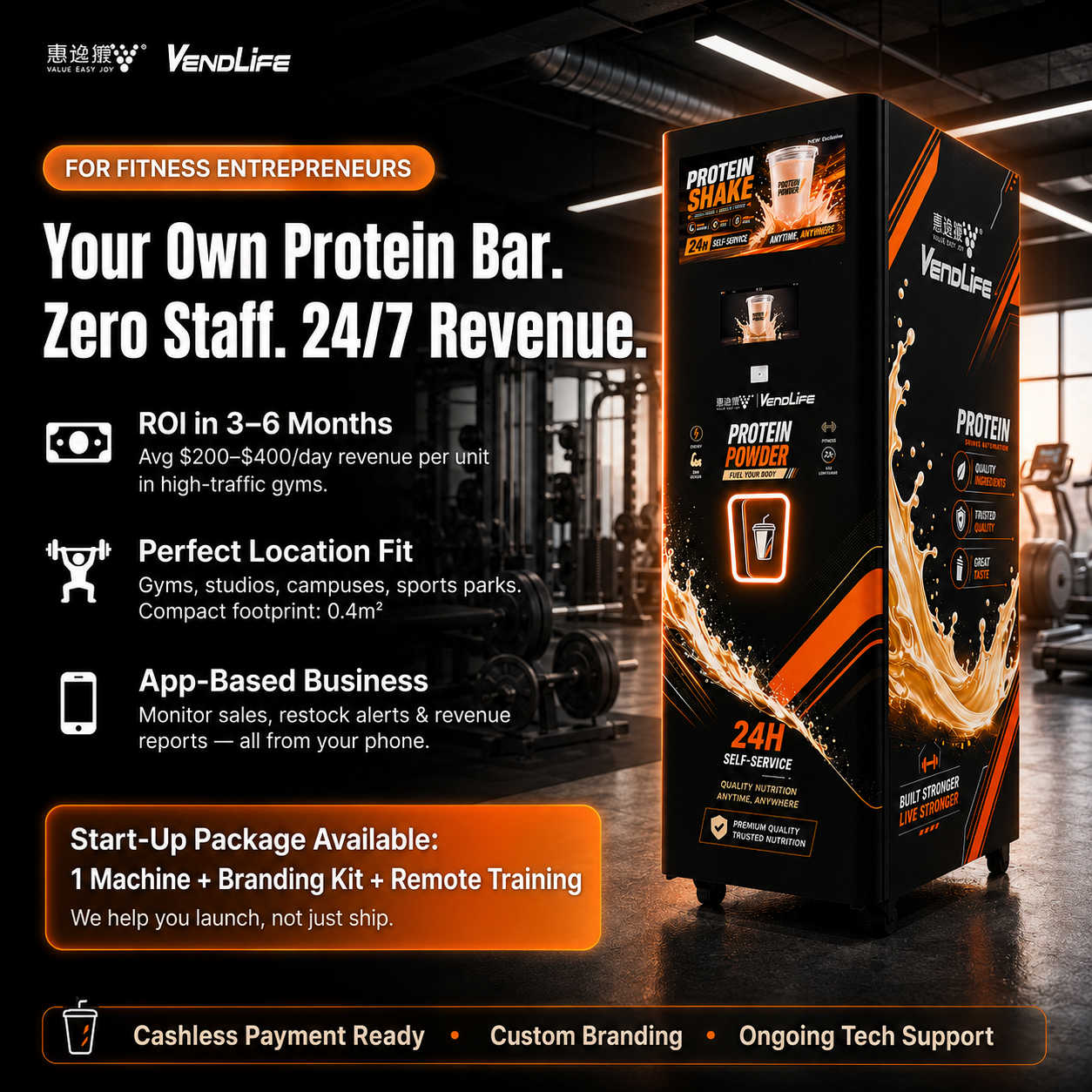 Fitness-Proteinpulver-Verkaufs – Popcorn Vending Machine Bewertung und Preis